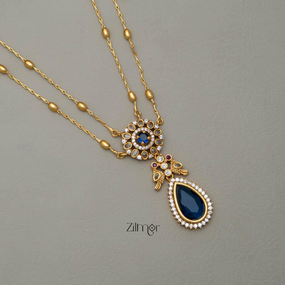 SN101509 - Premium Antique AD Stone Layer Necklace with Earrings