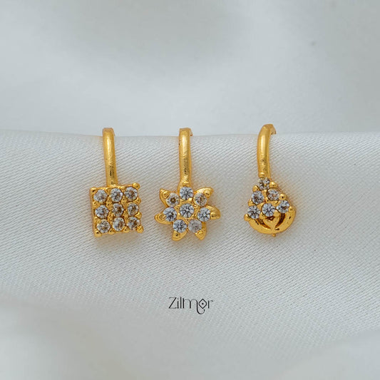 PP101759 - Gold plated Combo Nose pins