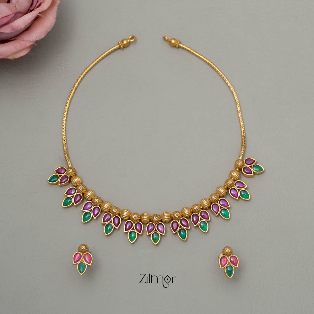 SN101784 - Antique Necklace Earrings Set