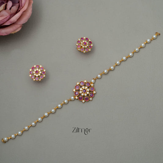 SN101794 - Pearl Antique Necklace Earrings Set