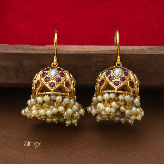 SN101899  - Hoop Jhumka Earrings