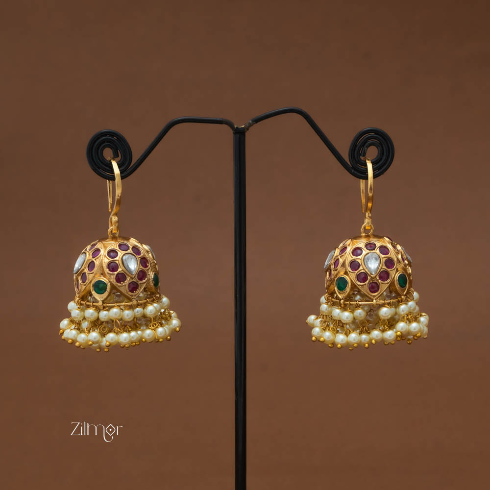 SN101899  - Hoop Jhumka Earrings