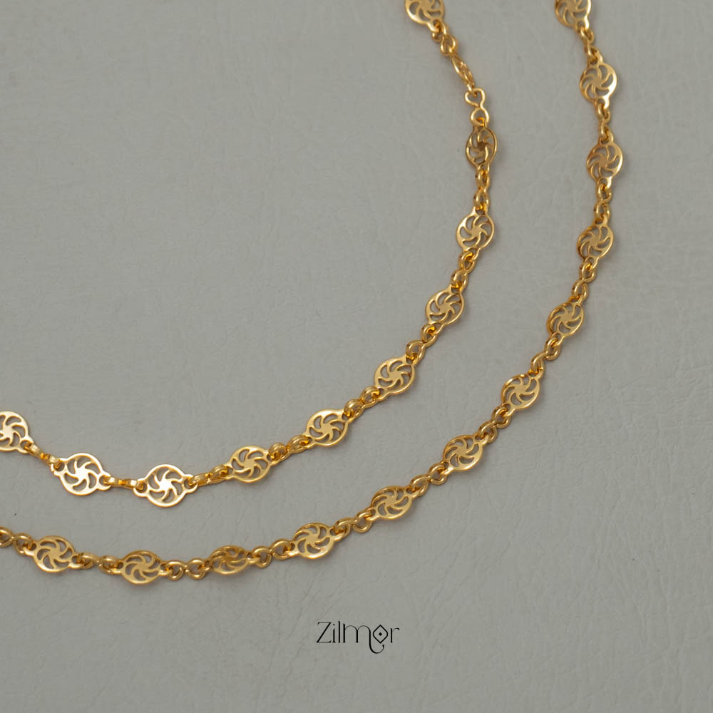 KY101779 - Gold Toned pair Anklet