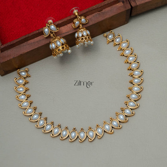 Mango Necklace with Jumkha Earrings (color option)