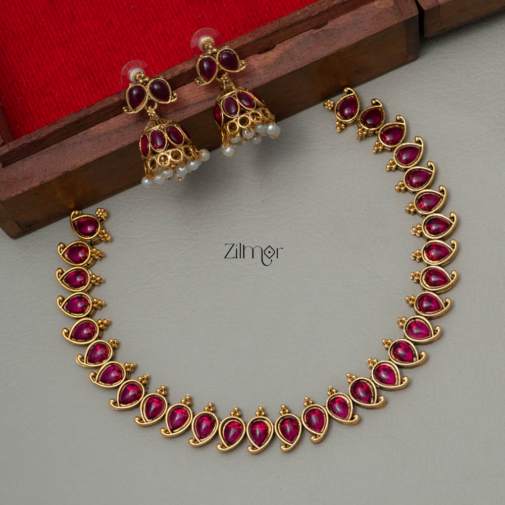 Mango Necklace with Jumkha Earrings (color option)