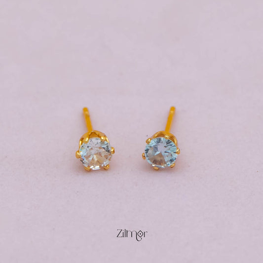 PE101849  - Gold tone AD Stone Combo stud Earrings