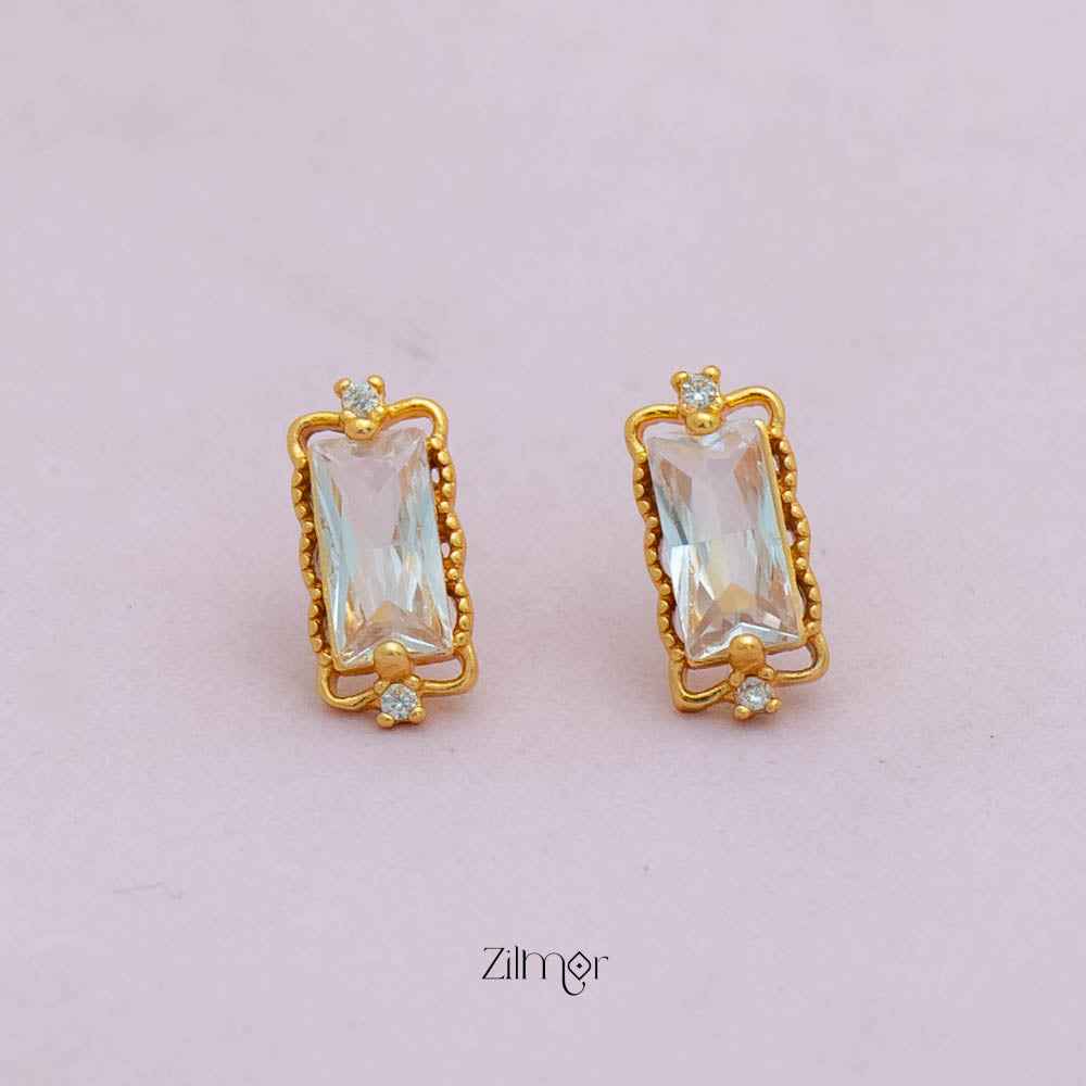 PE101846  - Gold tone AD Stone Combo stud Earrings