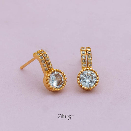 Pe101847  - Gold tone AD Stone Combo stud Earrings