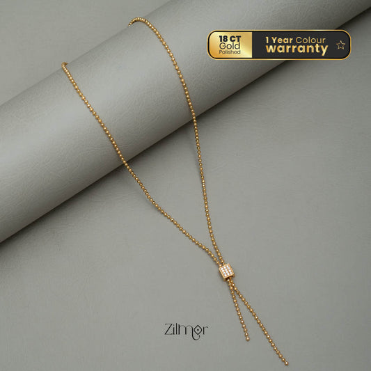 KY101903 - Gold Plated AD Stone Pendant Necklace