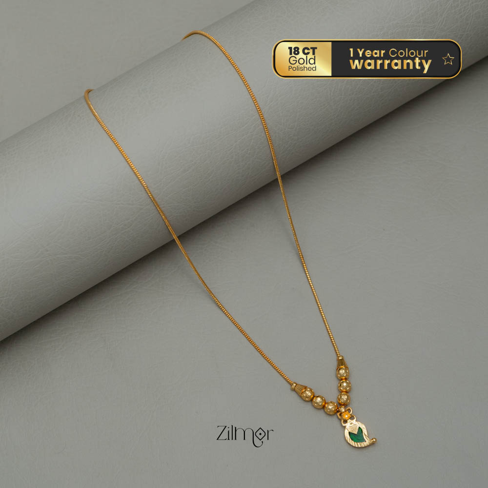 TR101925 - Gold Plated Mango Pendant Simple Necklace