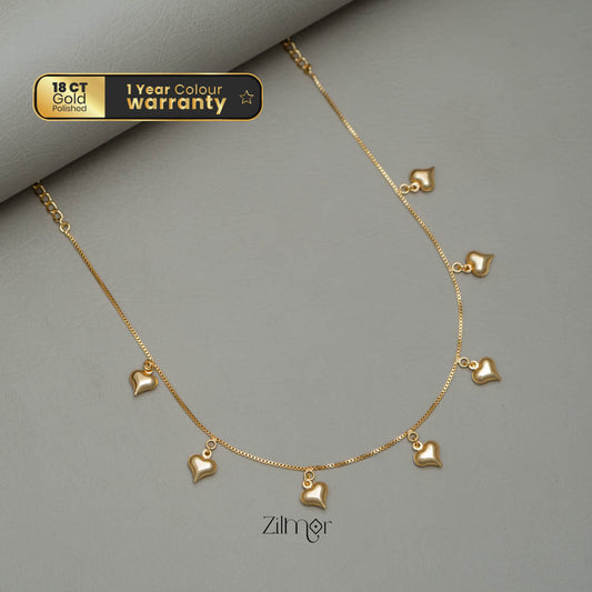 AG101816 - Gold Plated Heart Pendant Designer Simple Necklace