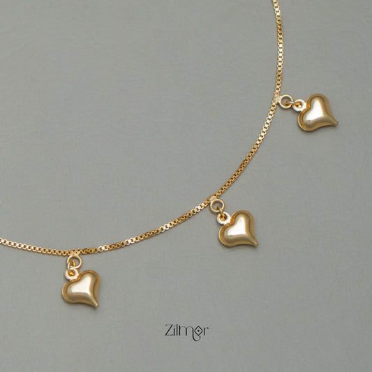 AG101816 - Gold Plated Heart Pendant Designer Simple Necklace