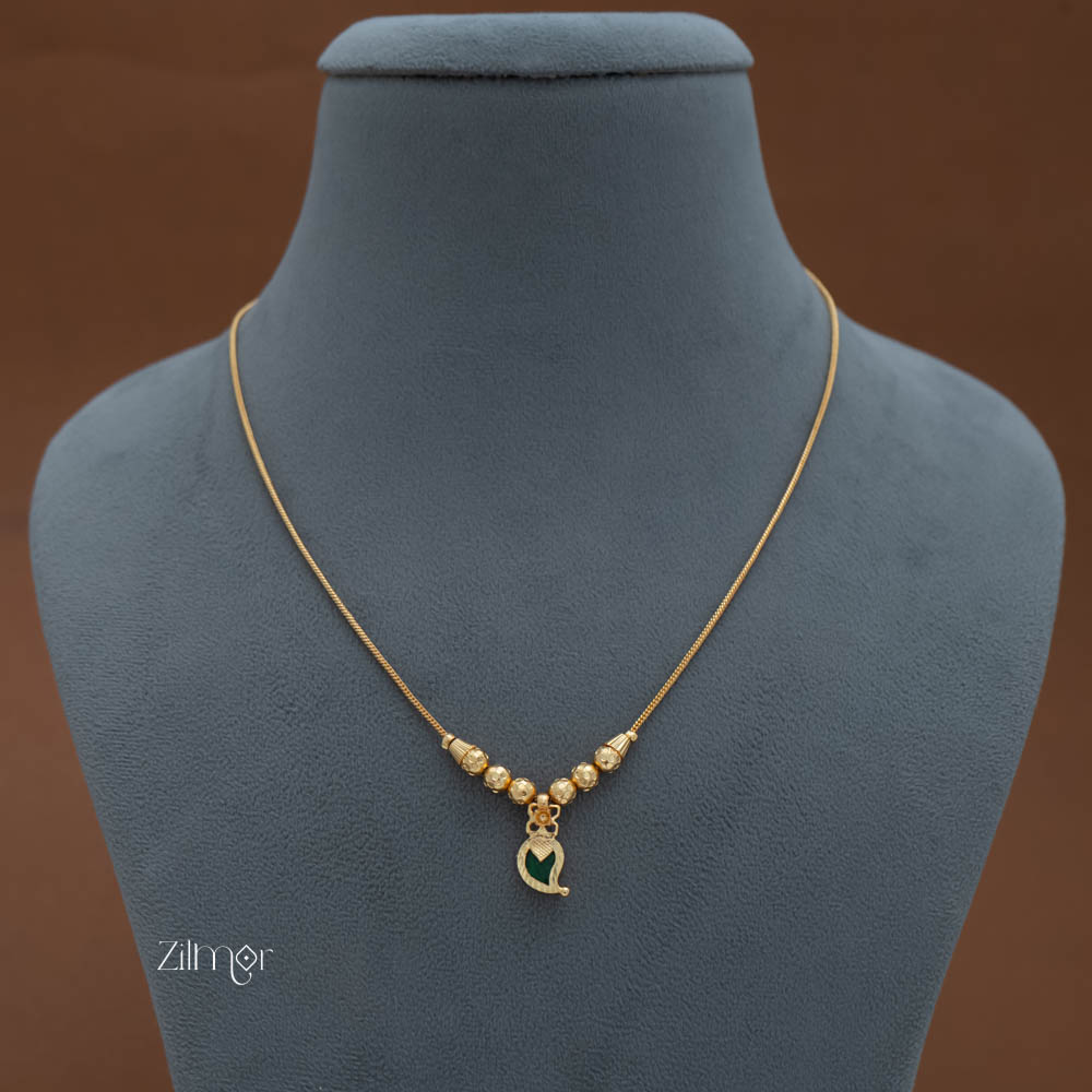 TR101925 - Gold Plated Mango Pendant Simple Necklace