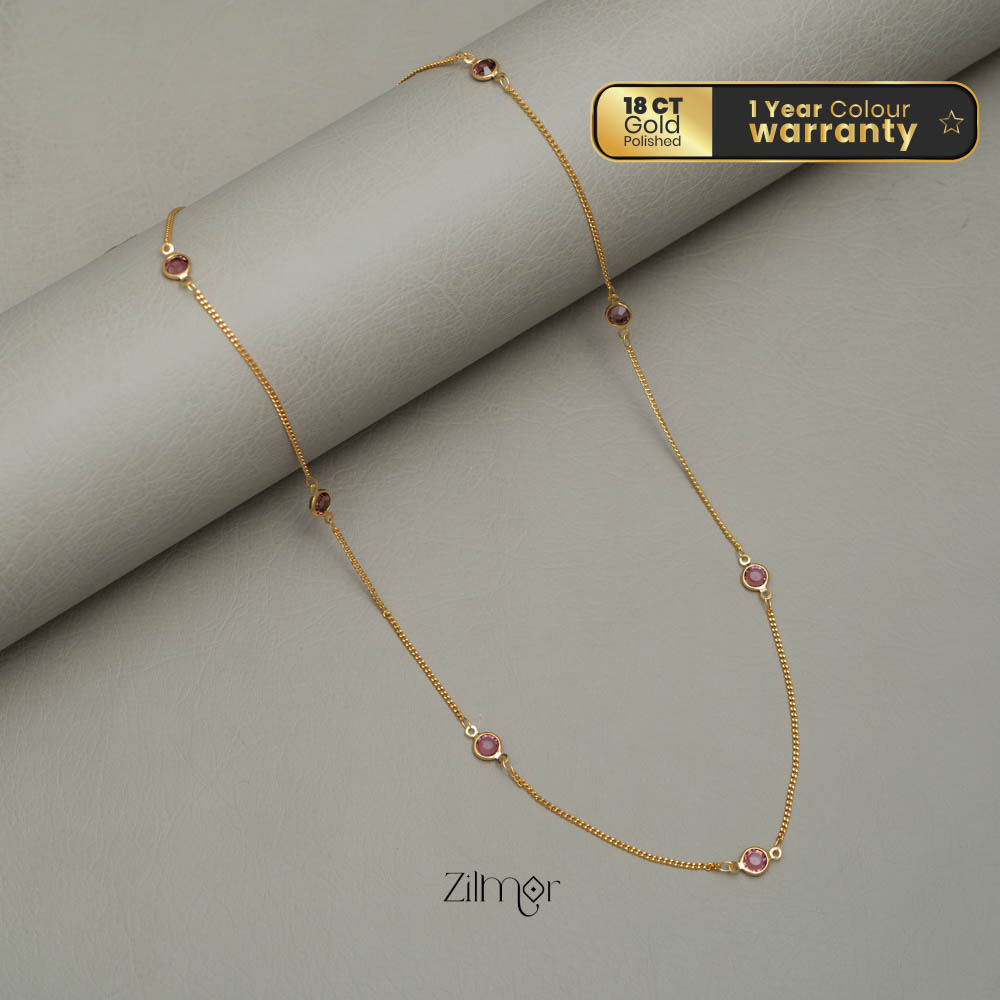 PE101859 Gold Plated Daily Wear Stone Necklace