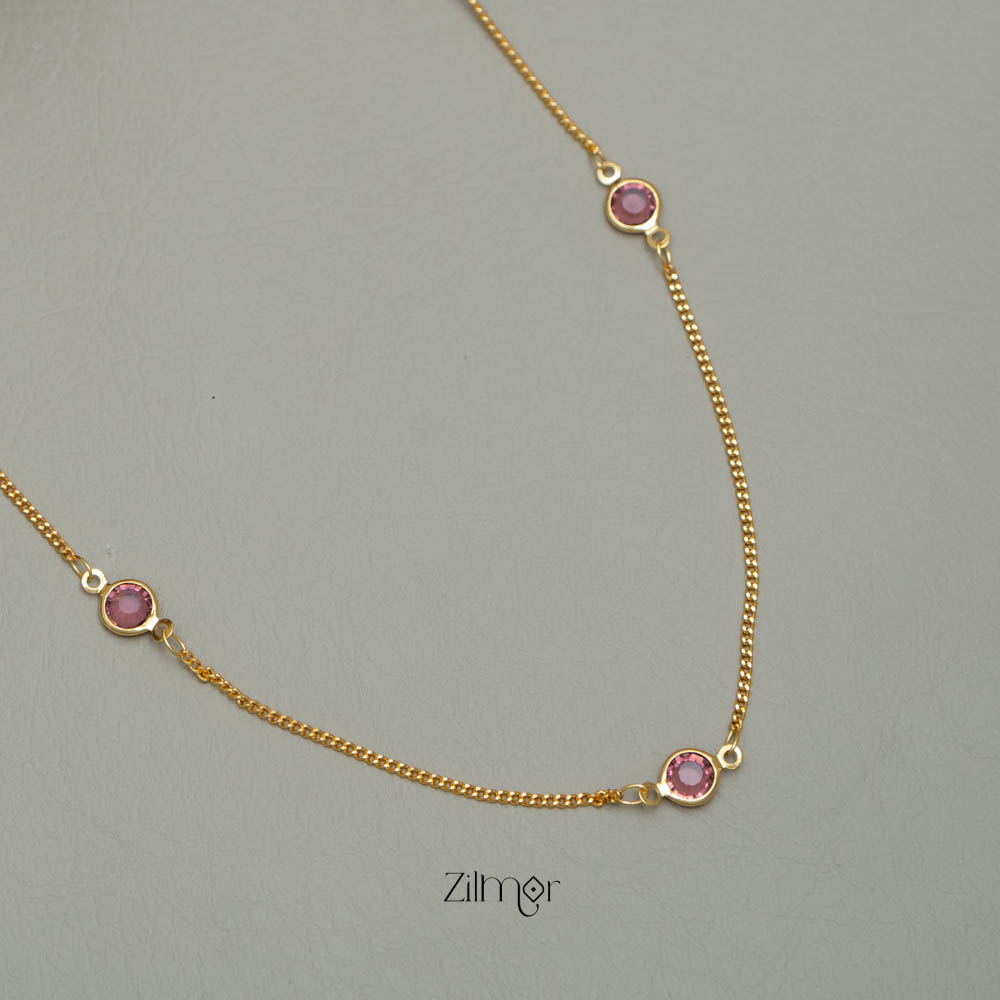 PE101859 Gold Plated Daily Wear Stone Necklace