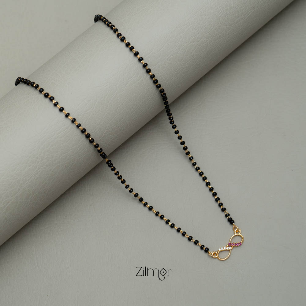 AG101804 - AD Stone  Infinity Pendant Mangalsutra