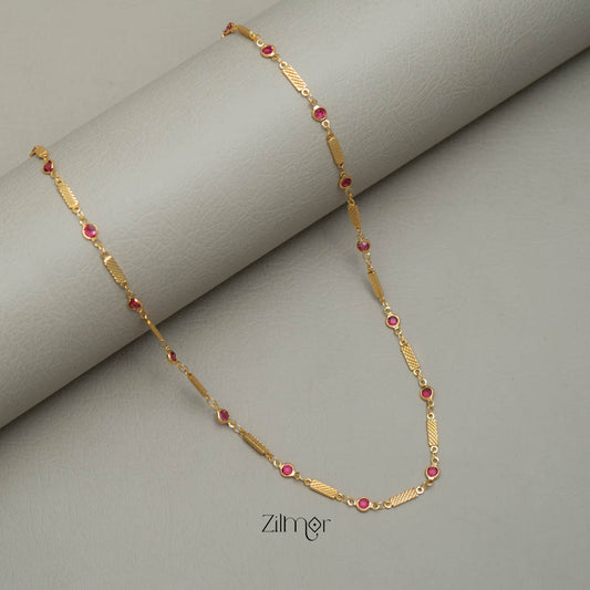 PE101852 - Semi Precious Ruby stone daily wear necklace