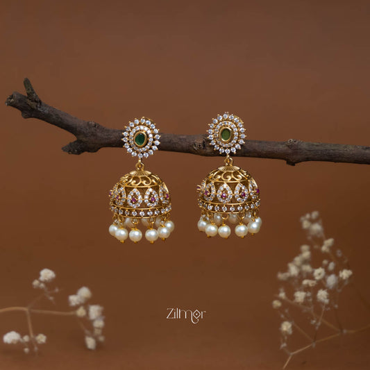 BH101376 - Premium Quality AD Jhumka Earring