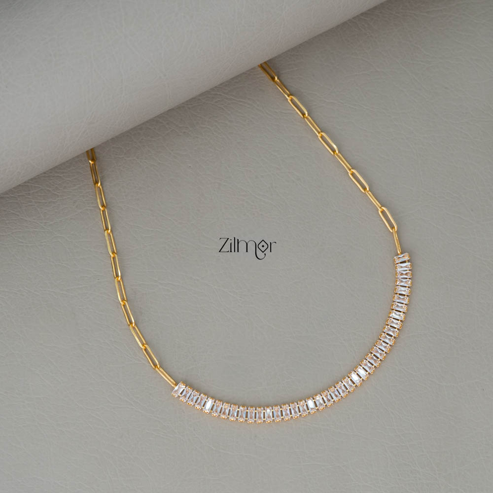 KY101963 - CZ Diamond Pendant Simple Necklace