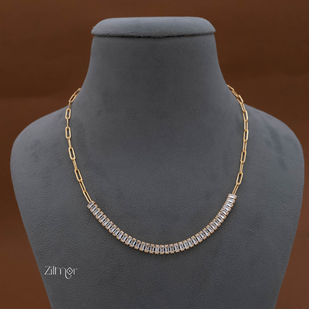 KY101963 - CZ Diamond Pendant Simple Necklace