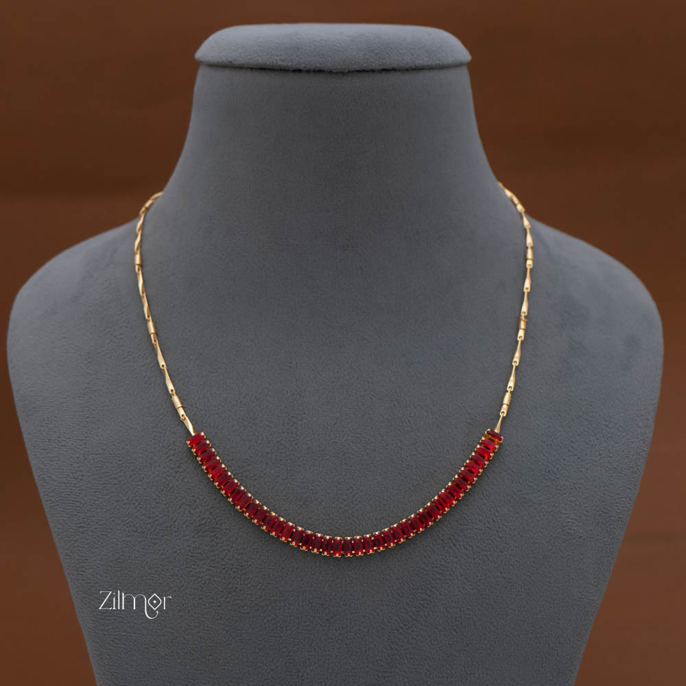 KY101963 - CZ Diamond Pendant Simple Necklace