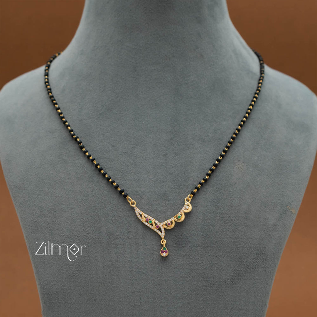 SG101426 - AD Stone Pendant Mangalsutra Necklace