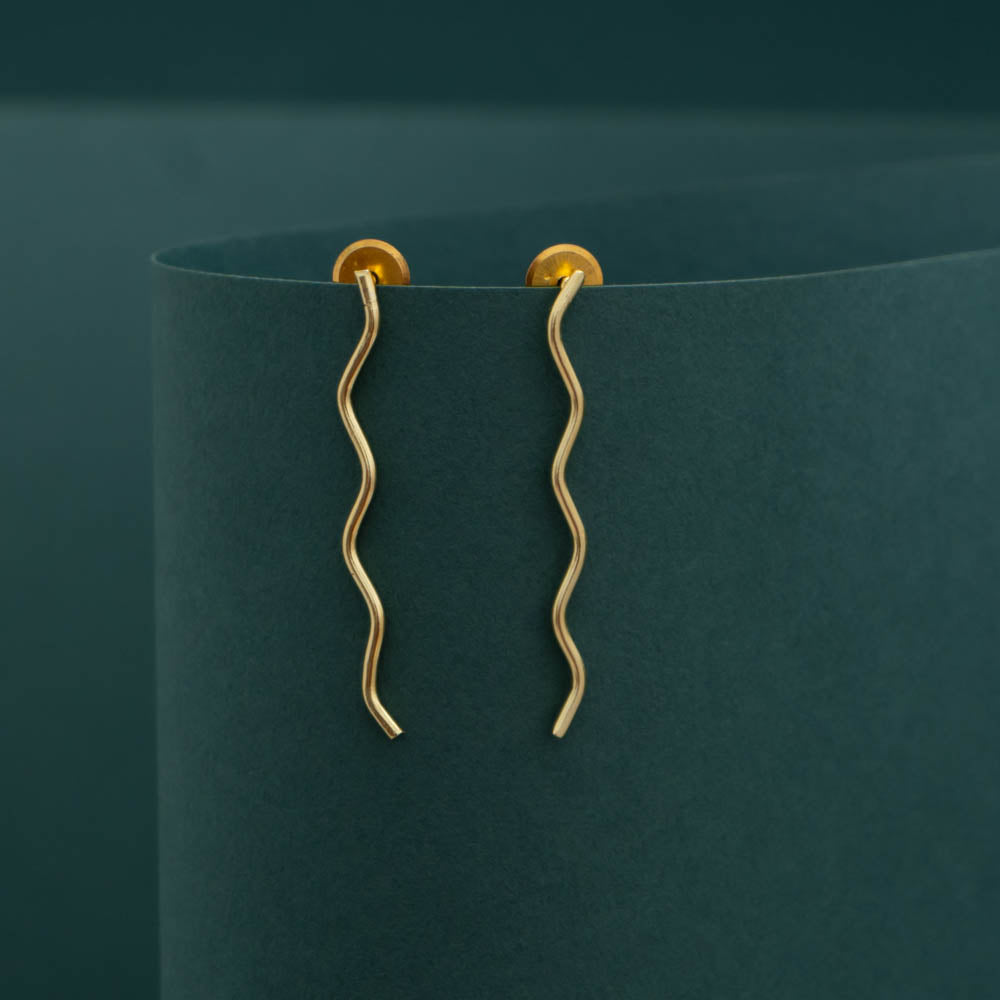 AS101398  -Brass Thread Sticks Earrings
