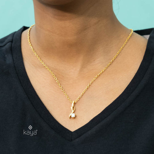 KJ101188 - Simple pendant Necklace