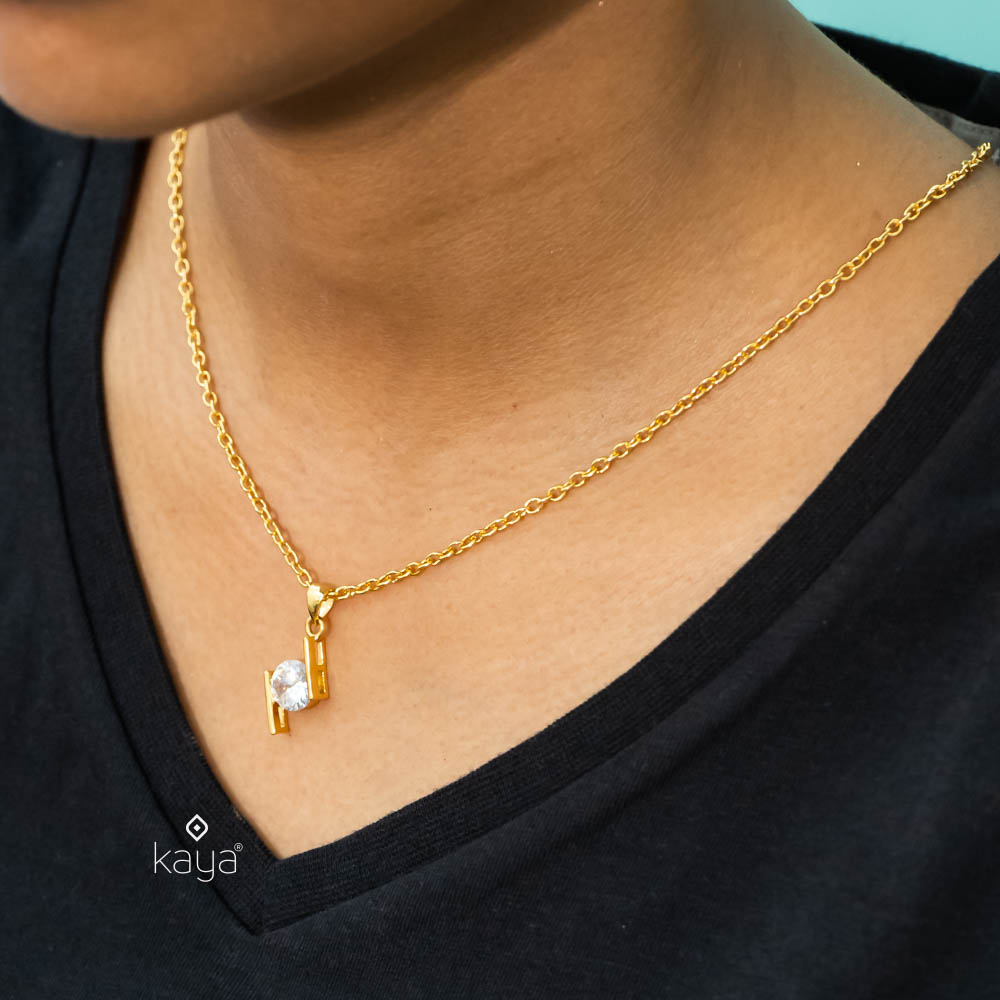 KJ101185 - Simple pendant Necklace