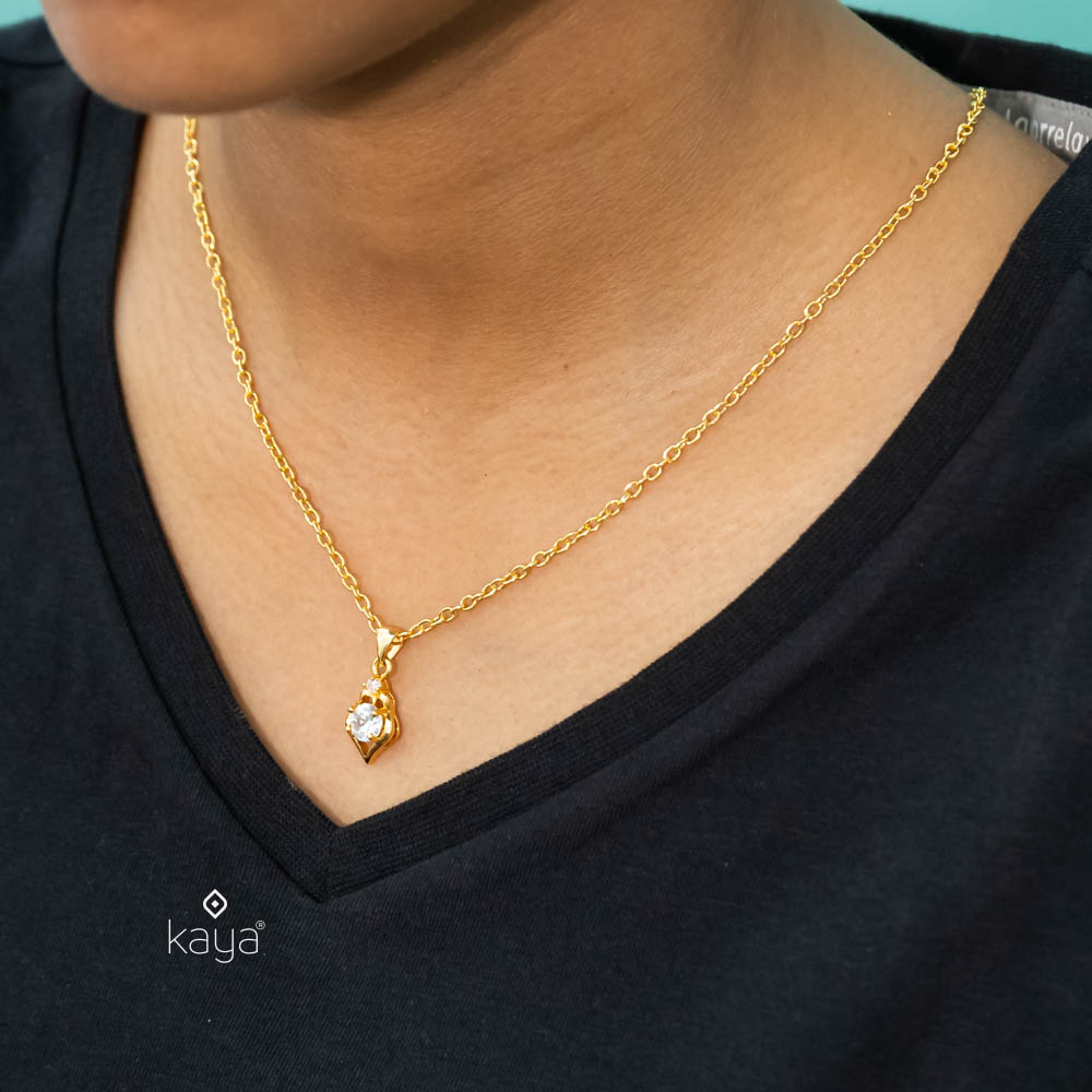 KJ101181 - Simple pendant Necklace