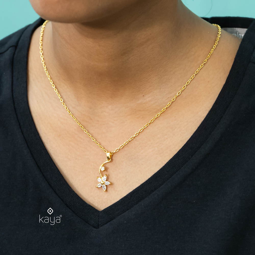 KJ101186 - Simple pendant Necklace