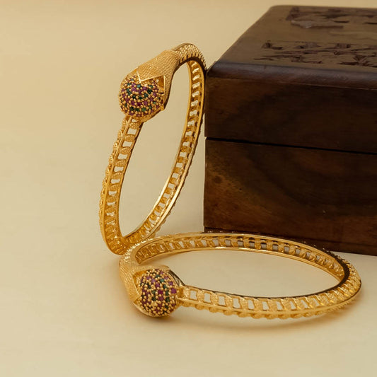 KF101277  - Gold Plated Bangle (pair)