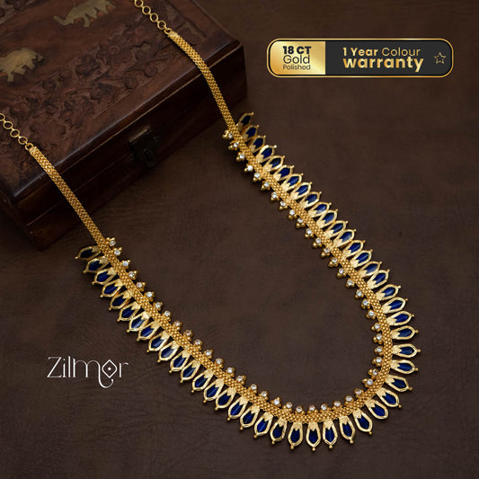 Gold tone Nagapadam Long Necklace Haram - PP100267