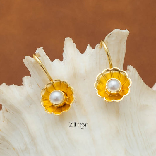 AS101681 - Gold Flower Earring
