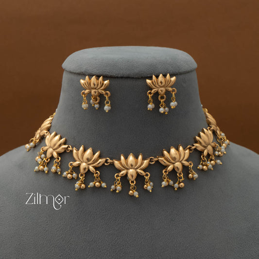 NV101693 - Lotus  Necklace Earrings set