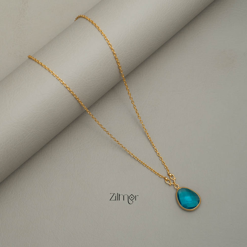 PE101063 - Gold toned Simple chain With Pendant (color option)