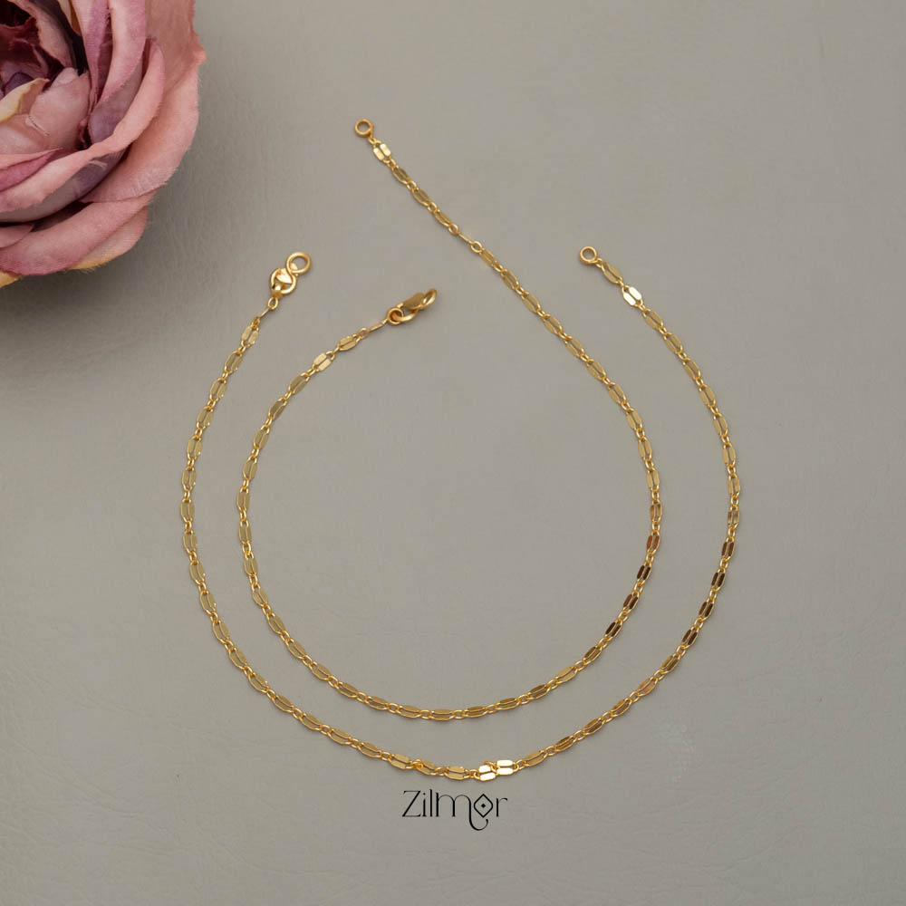 KY101729 - Gold Toned pair Anklet