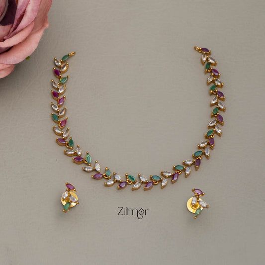 NV101751 - AD  Necklace Earrings Set (color option)