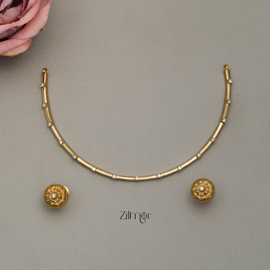 SN101494 - Premium Antique  Ad Necklace with Earrings