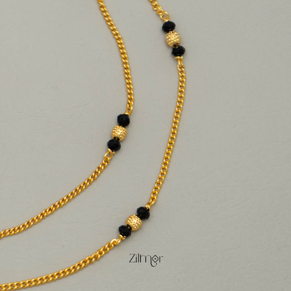 KY101750 - Gold Toned pair Anklet