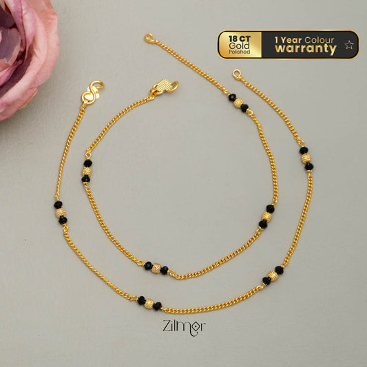 KY101750 - Gold Toned pair Anklet