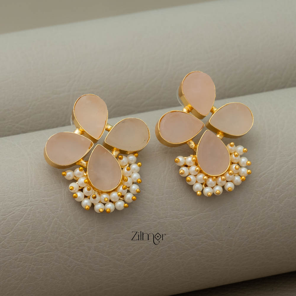 Natural Raw Stone Earring (color option) -  KE100446