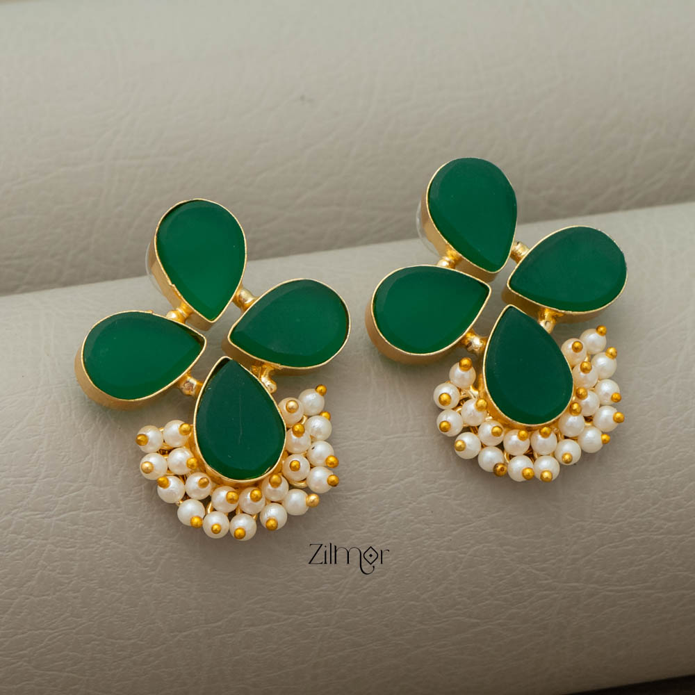 Natural Raw Stone Earring (color option) -  KE100446