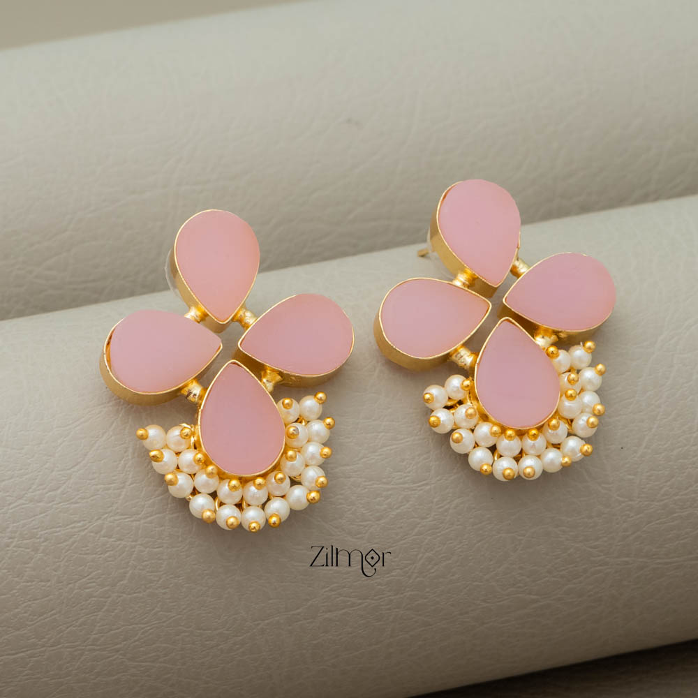 Natural Raw Stone Earring (color option) -  KE100446