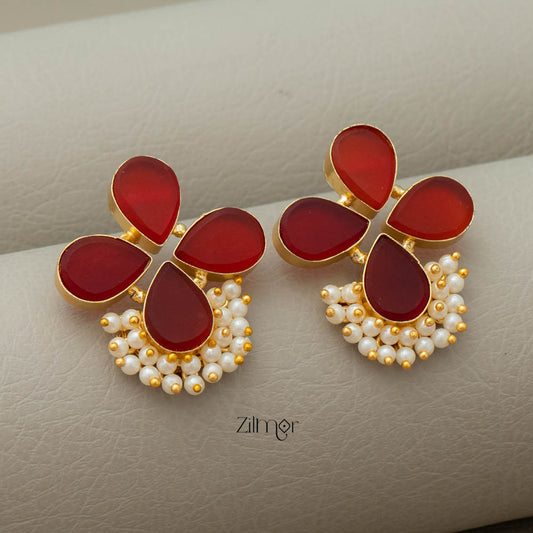 Natural Raw Stone Earring (color option) -  KE100446