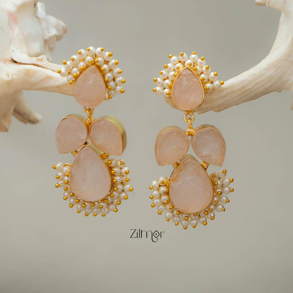 Natural Raw Stone Earrings (color option) KE100391