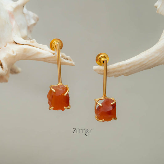 Natural Raw Stone Earrings (color option)  - AS100418