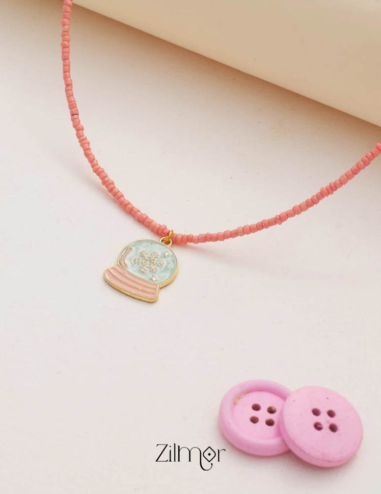 Daisy Seed Beaded Choker Necklace for Kids 1-Zilmor