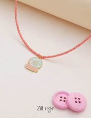 Daisy Seed Beaded Choker Necklace for Kids 1-Zilmor