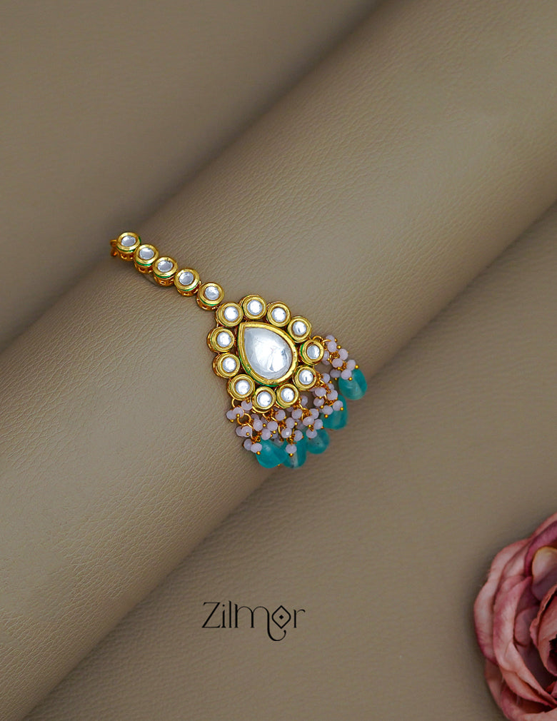 FS1011234 - Kundan & Beaded Maang Tikka 4-Zilmor